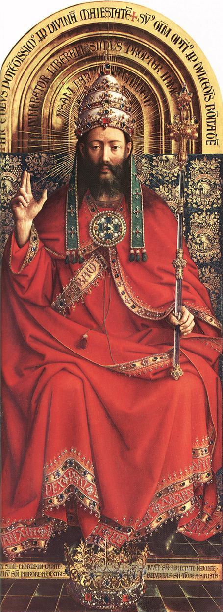 Le retable de Gand Dieu Tout Puissant Renaissance Jan van Eyck Peintures à l'huile